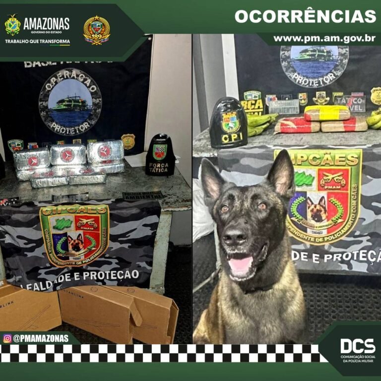 Base Arpão 2 apreende mais de 14 quilos de drogas escondidas em bananas e caixas no Amazonas