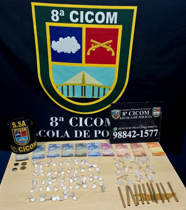 Polícia Militar do Amazonas prende homem e apreende 76 porções de drogas em registro de água