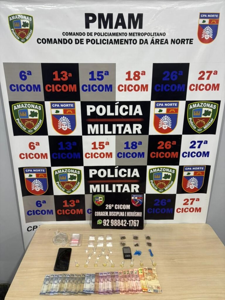 Polícia Militar do Amazonas prende homem que escondia 30 trouxinhas drogas na roupa íntima