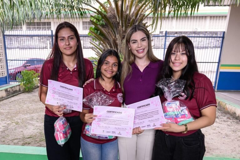Primeira-dama Thaísa Cidade participa de ação de dignidade menstrual